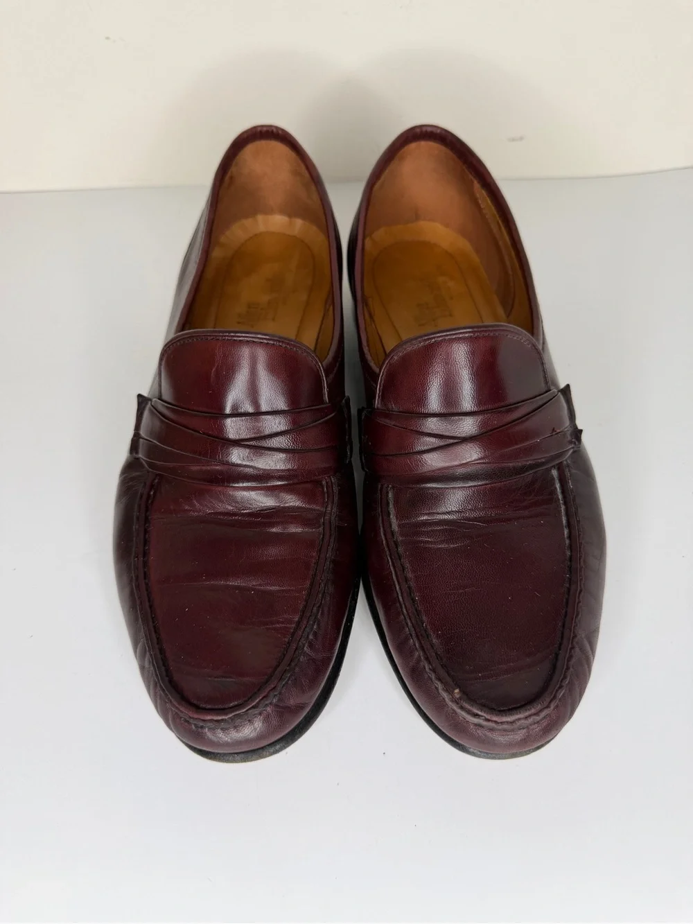 Allen Edmonds Bergamo Moc Toe Brown Leather Slip On Loafers Men’s 9D 49070 Italy